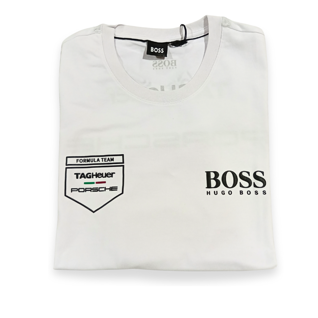 Playera Hugo Boss Porsche TAG Heuer Blanca – Talla L