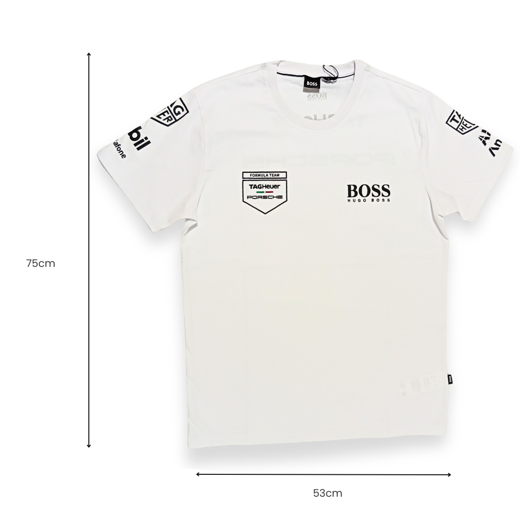 Playera Hugo Boss Porsche TAG Heuer Blanca – Talla L